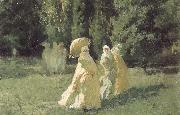 Cesare Biseo The Favorites from the Harem in the Park France oil painting artist